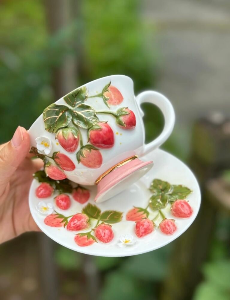 3D Floral Ceramics That Bloom with Every Pour: Sip from a Living Garden✨🌸