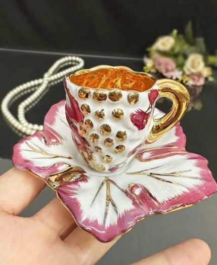 Jinseporcelain Alchemist's Gold Cup — CERN Particle-Gilded Stoneware, Medici Secret Geometry